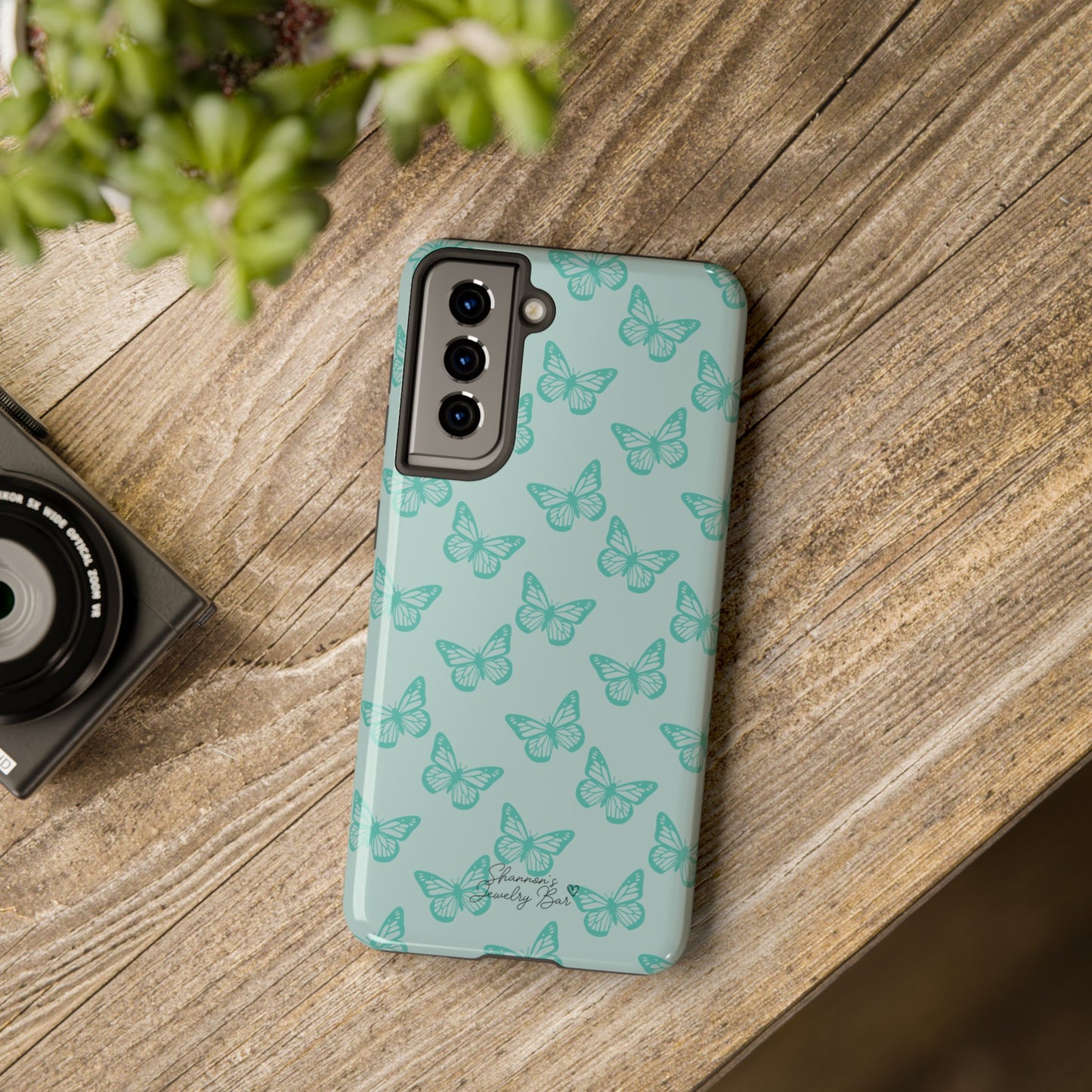 Butterfly Print - Blue - Tough Phone Cases