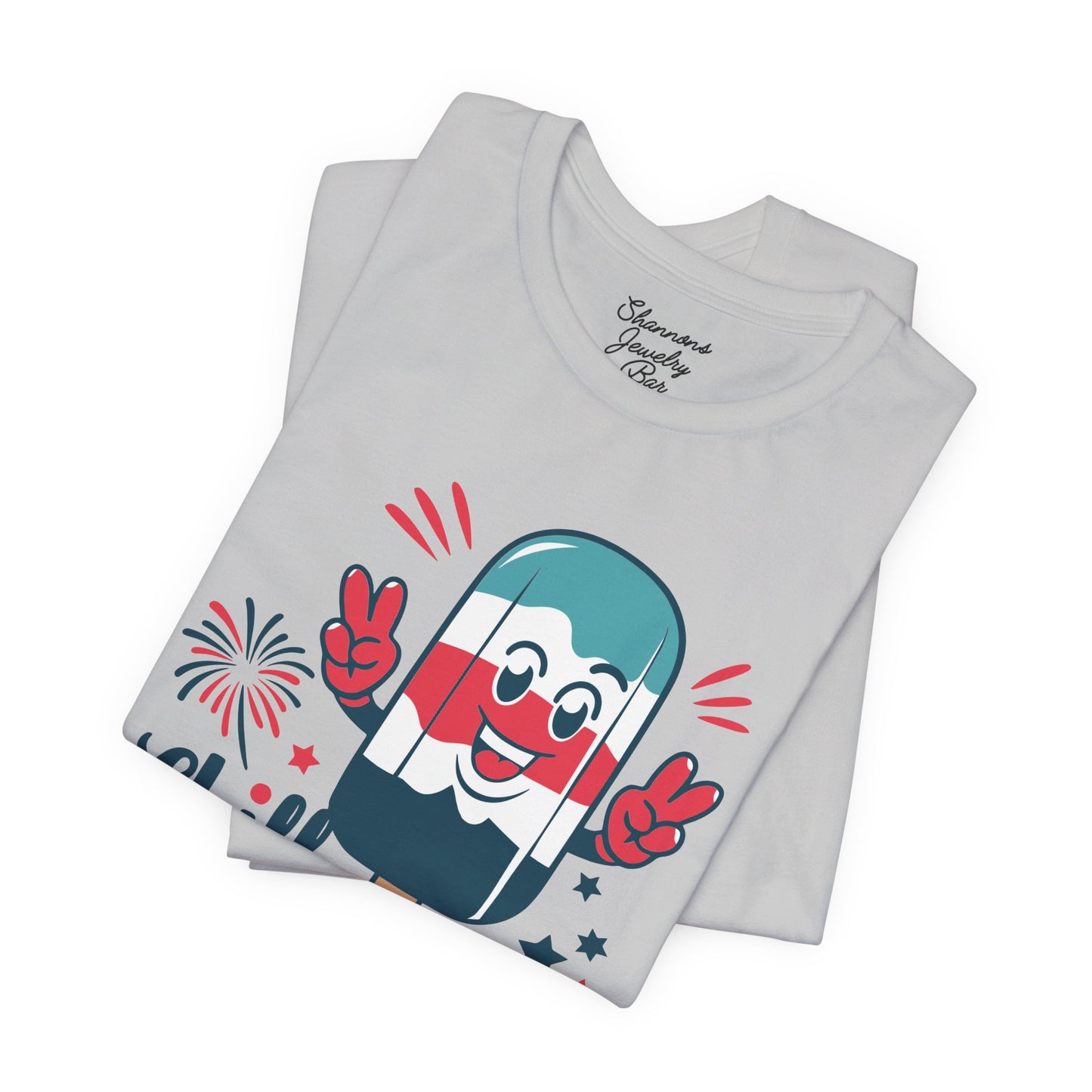 Chill the 4th Out! - 4th of July Tee - Popsicle, Red, White & Blue - Unisex Jersey Short Sleeve Tee