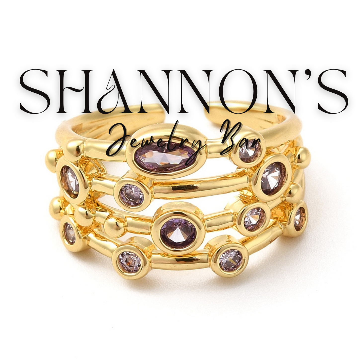 Violet Stacked Ring - Shannon’s Jewelry Bar