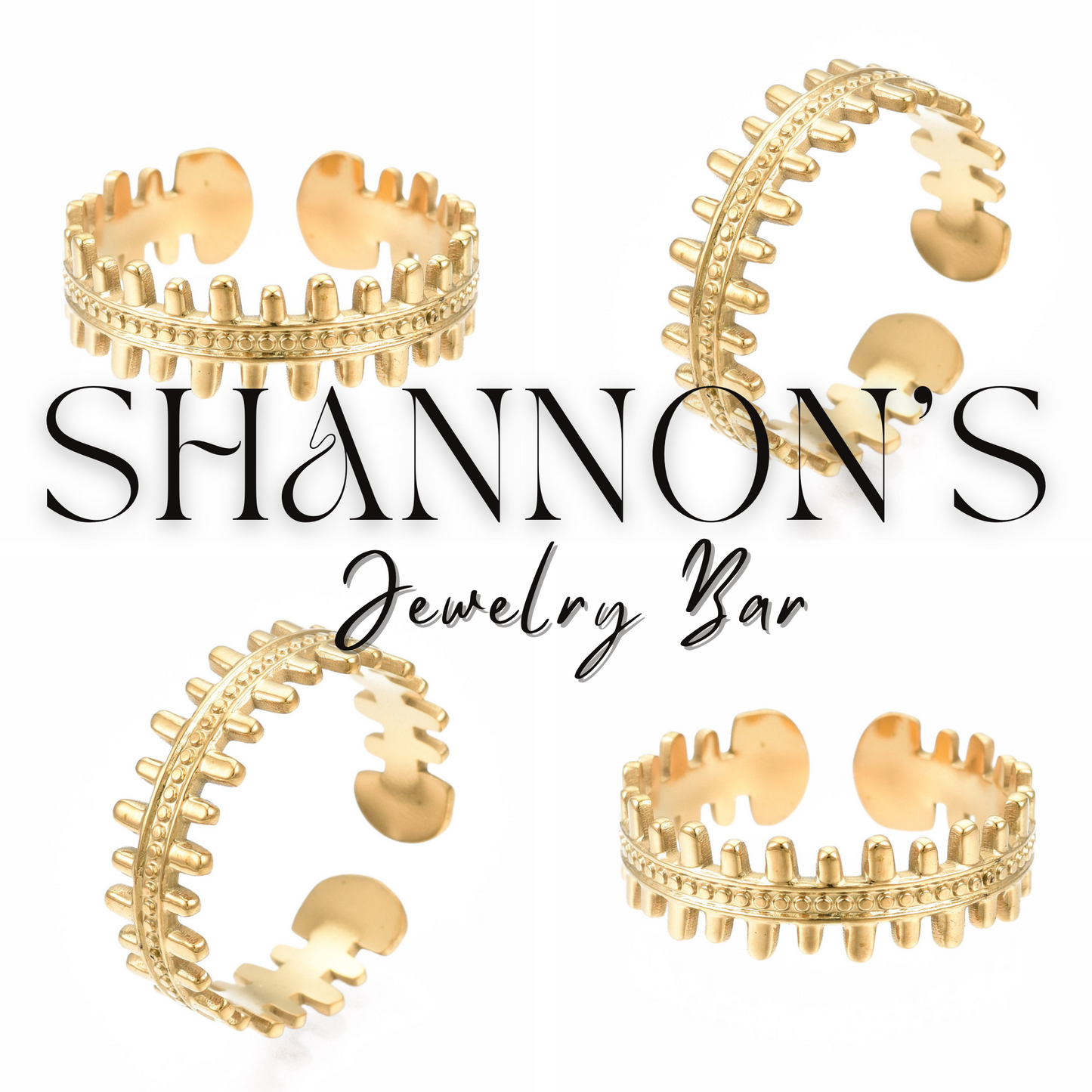 Fish-bone Ring - Adjustable - Shannon’s Jewelry Bar