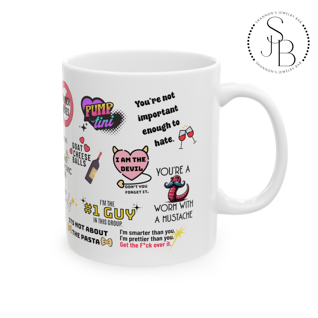 Vanderpump Rules Mash-Up Ceramic Mug, 11oz, Vanderpump Rules Iconic Quotes, All the Seasons Quotes, Scandoval