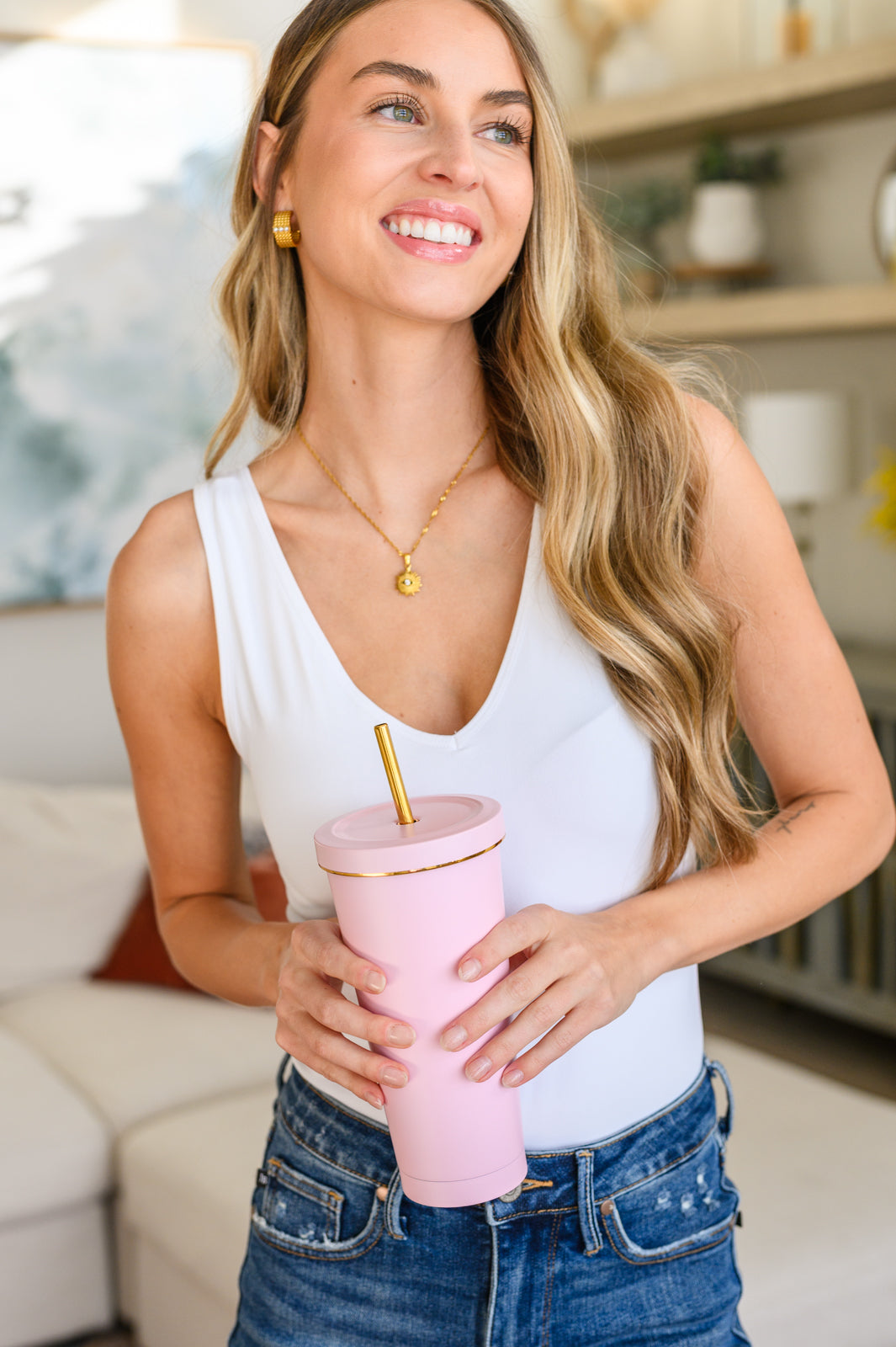 Total Eclipse Tumbler In Baby Pink - Shannon’s Jewelry Bar
