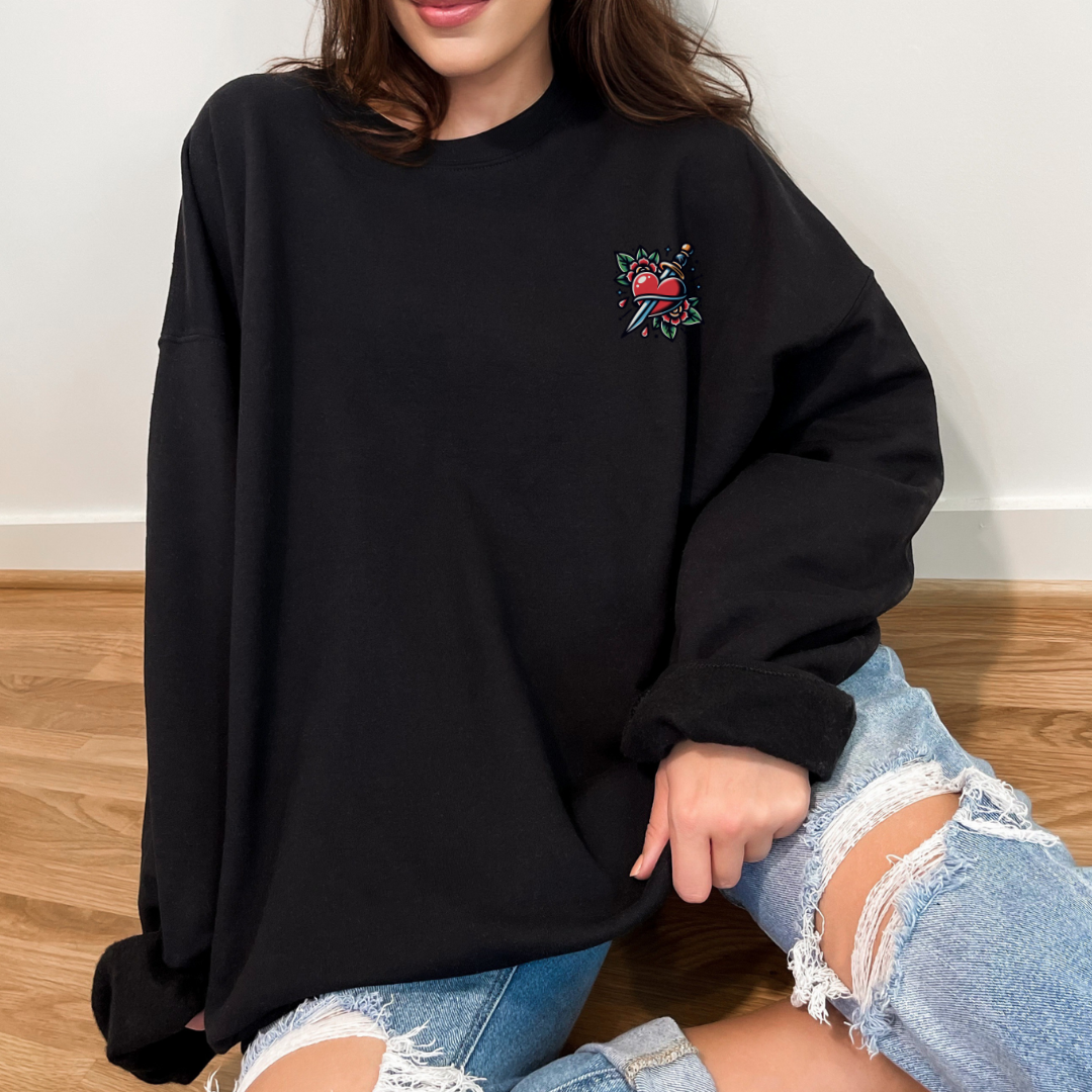 For you to Die Neo Traditional Tattoo VPR Crewneck Sweatshirt