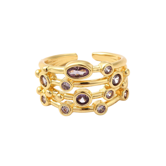Violet Stacked Ring