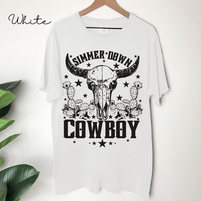 Simmer Down Cowboy - Unisex Garment-Dyed T-shirt