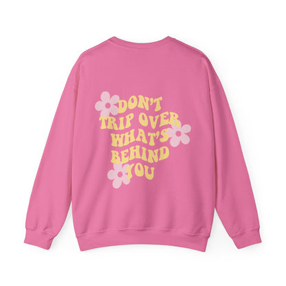 Don't Trip Over What's Behind You - Unisex Heavy Blend™ Crewneck Sweatshirt