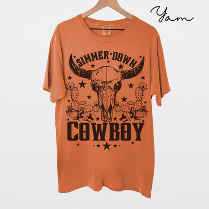 Simmer Down Cowboy - Unisex Garment-Dyed T-shirt