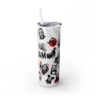 Scream - Ghostface - Horror Movie Themed - Skinny Tumbler with Straw, 20oz