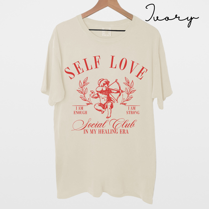 Self Love - Cupid Graphic, Garment-Dyed T-shirt