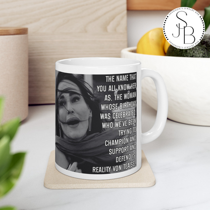 RHOSLC Season 4 Finale Inspired - Meredith Marks - Dramatic TV - Reality tv - Bravo - Monica Garcia - Heather Gay Speech - Ceramic Mug 11oz