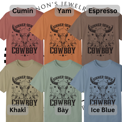 Simmer Down Cowboy - Unisex Garment-Dyed T-shirt
