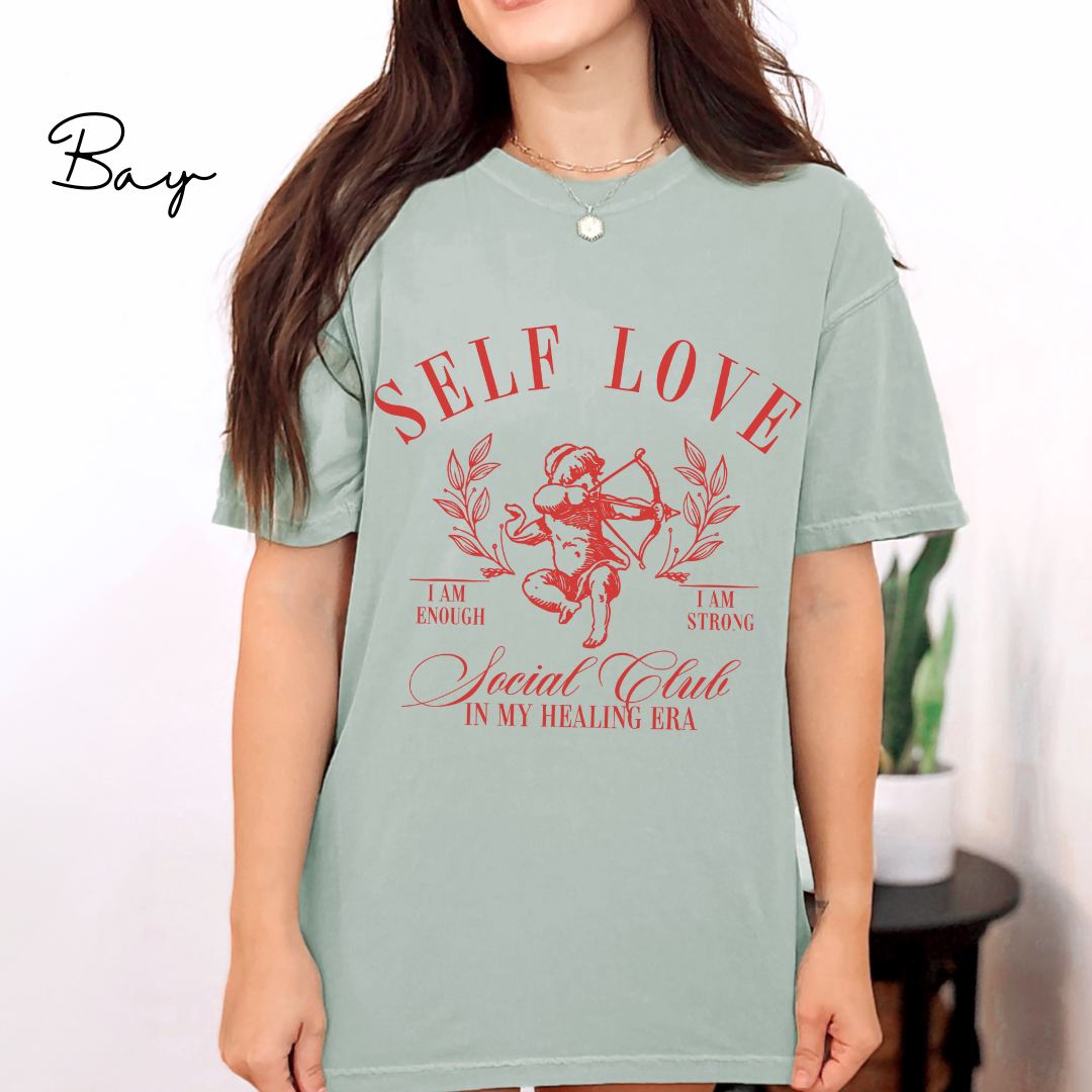 Self Love - Cupid Graphic, Garment-Dyed T-shirt