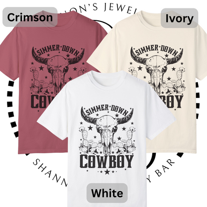 Simmer Down Cowboy - Unisex Garment-Dyed T-shirt