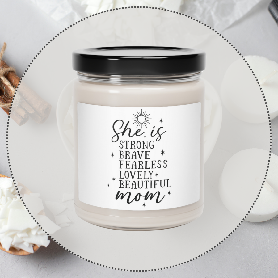 She is MOM - Scented Soy Candle, 9oz - Mother's Day Gift, Gift for Mom, Gift for New Mom, Thoughtful Gift, Gift for her.