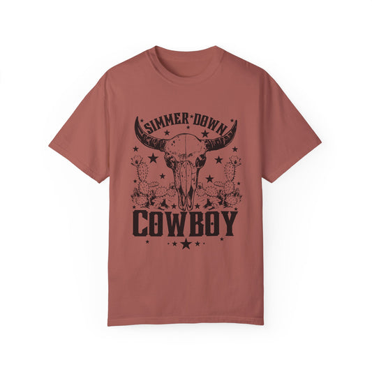 Simmer Down Cowboy - Unisex Garment-Dyed T-shirt