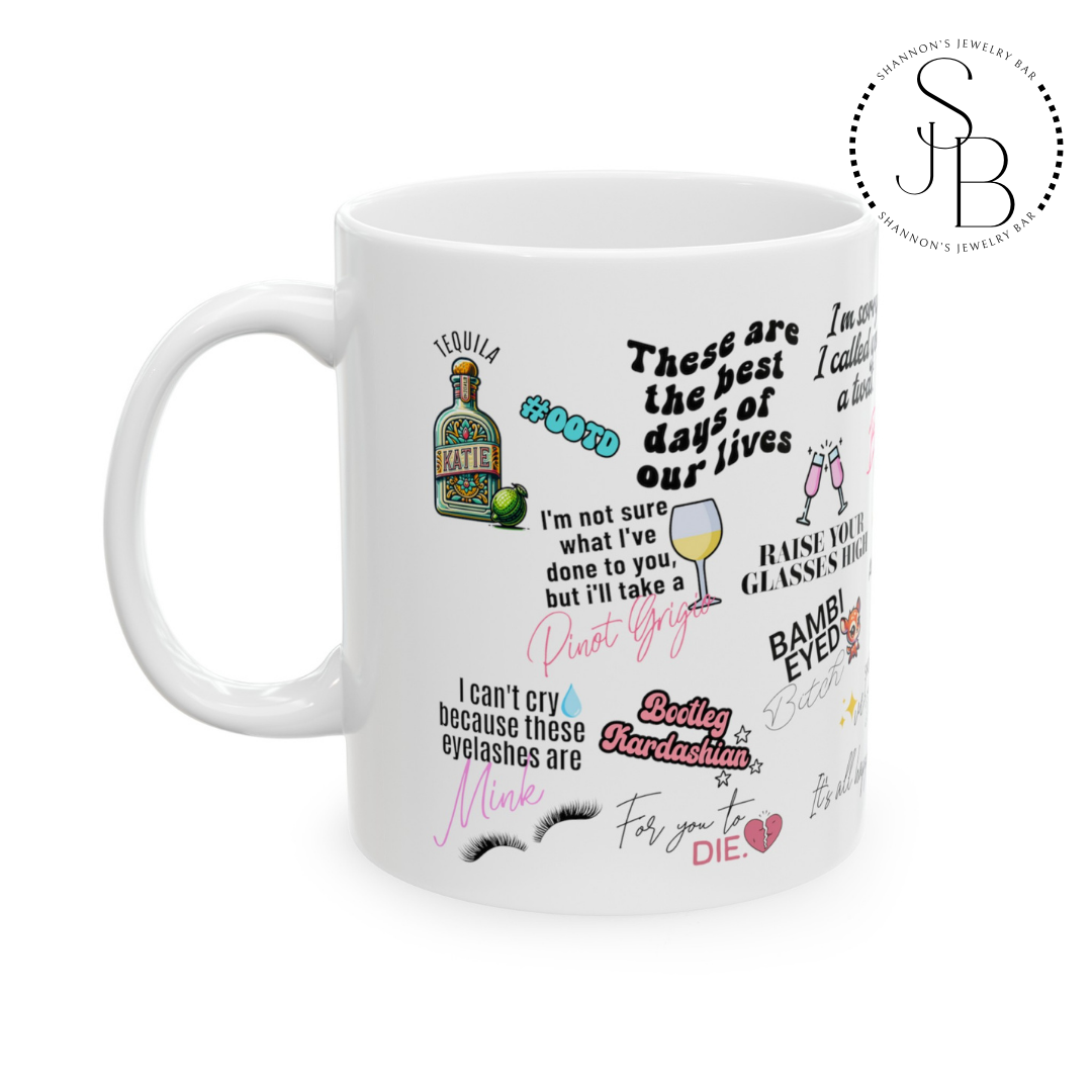 Vanderpump Rules Mash-Up Ceramic Mug, 11oz, Vanderpump Rules Iconic Quotes, All the Seasons Quotes, Scandoval