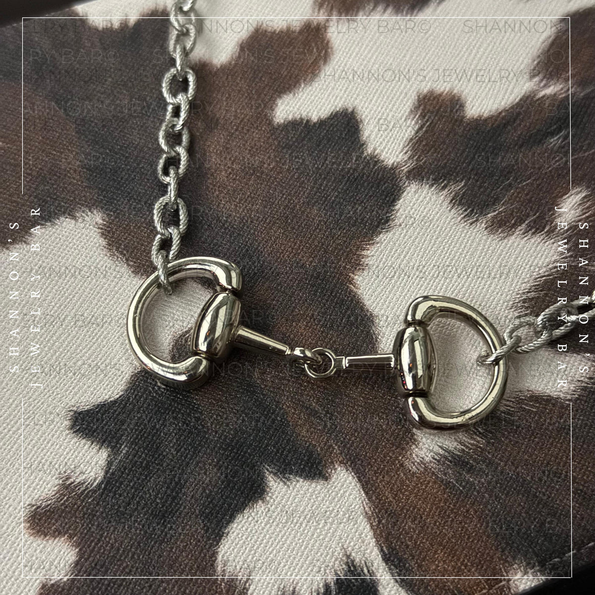 Horse Bit Necklace w/ Rope Chain: Equestrian Jewelry, Stainless Steel, Snaffle Bit, Women's Jewelry, Western