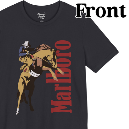 Vintage Cowboy Cigarettes, Malboro - Unisex Jersey Short Sleeve Tee