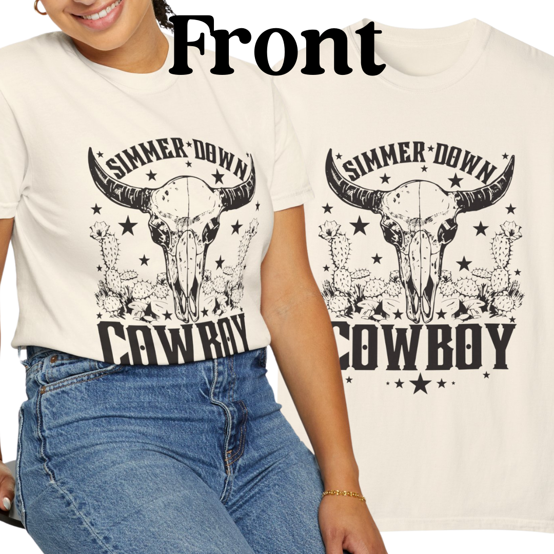Simmer Down Cowboy - Unisex Garment-Dyed T-shirt