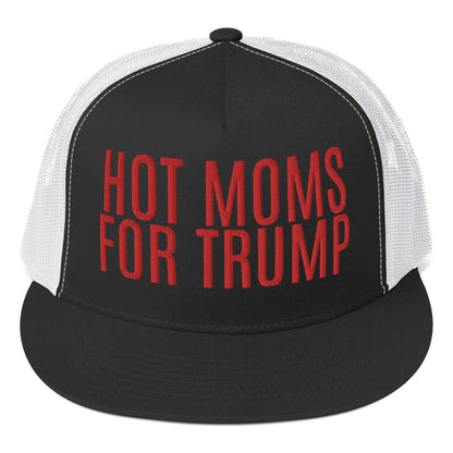 Hot Moms for Trump Embroidered Trucker Cap