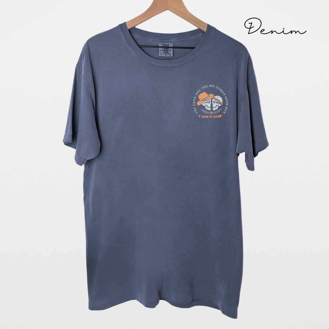 I'll Love You Till My Lungs Give Out - Skeleton Graphic, Garment-Dyed T-shirt, Tyler Childers