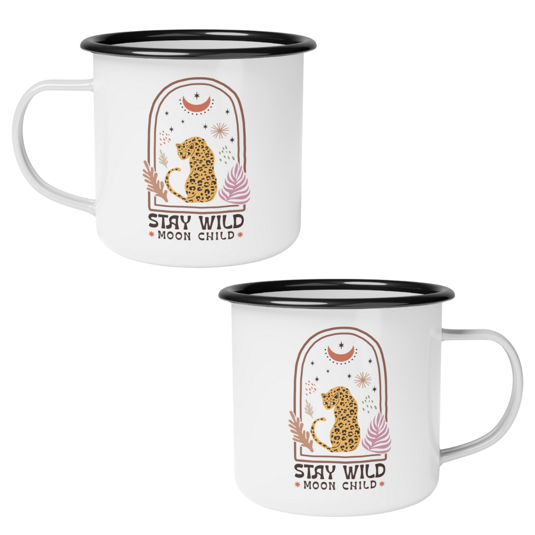 Stay Wild Moon Child - Enamel Camp Cup