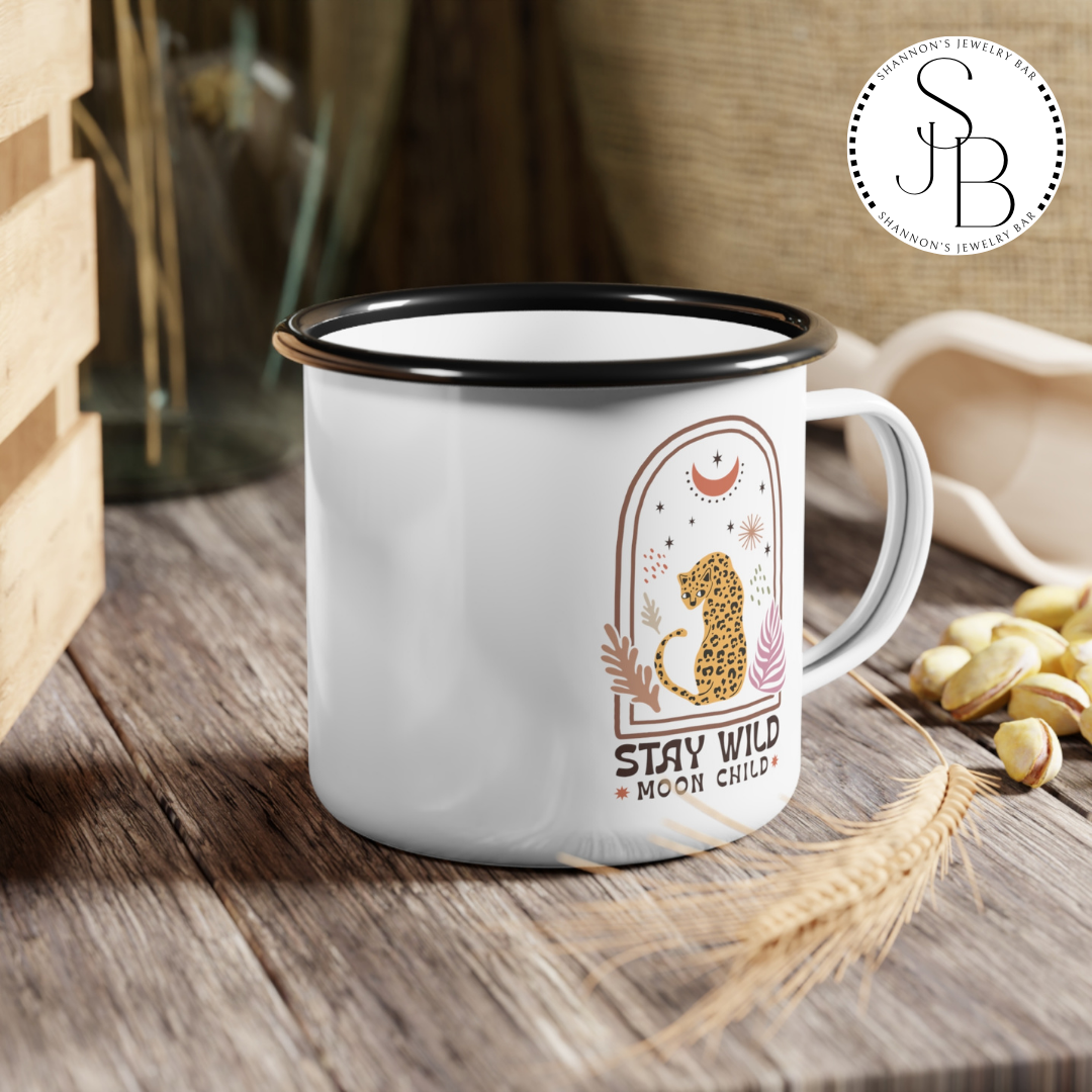 Stay Wild Moon Child - Enamel Camp Cup