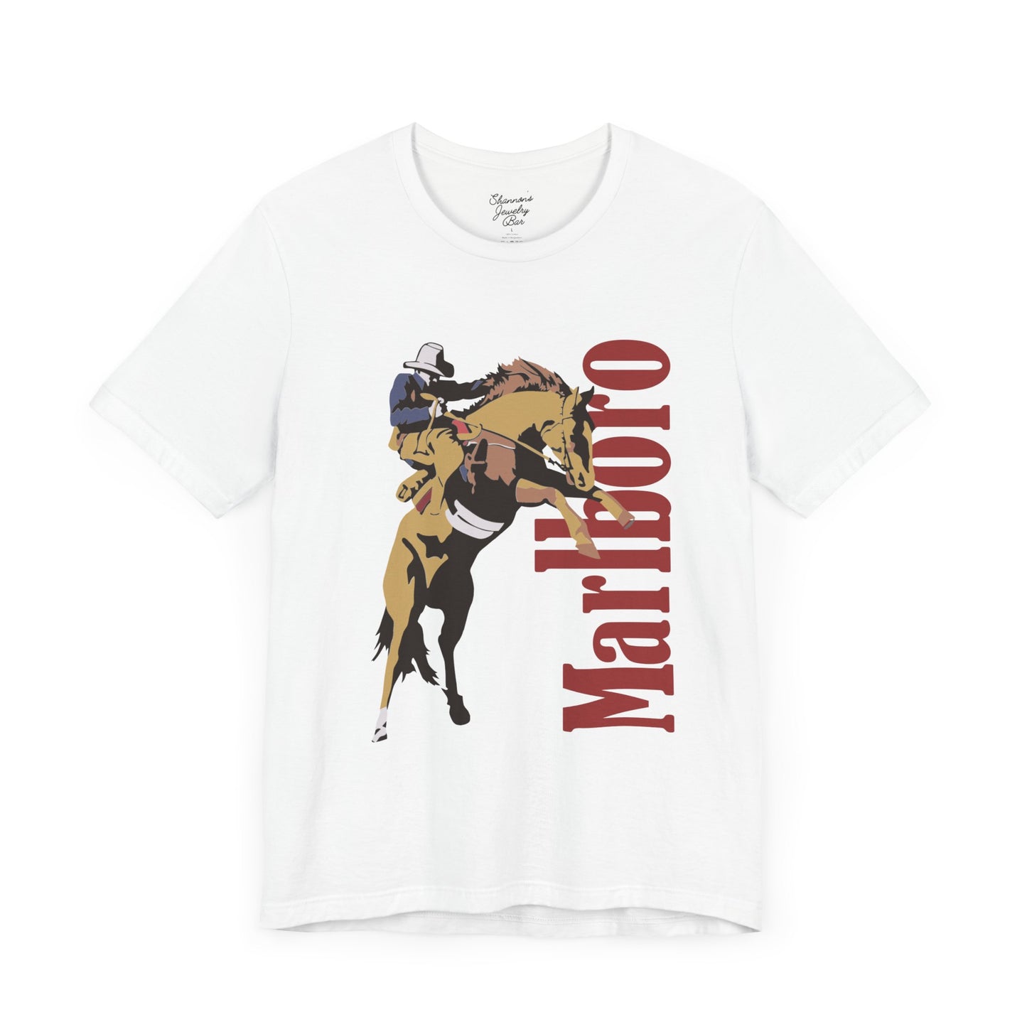 Vintage Cowboy Cigarettes, Malboro - Unisex Jersey Short Sleeve Tee