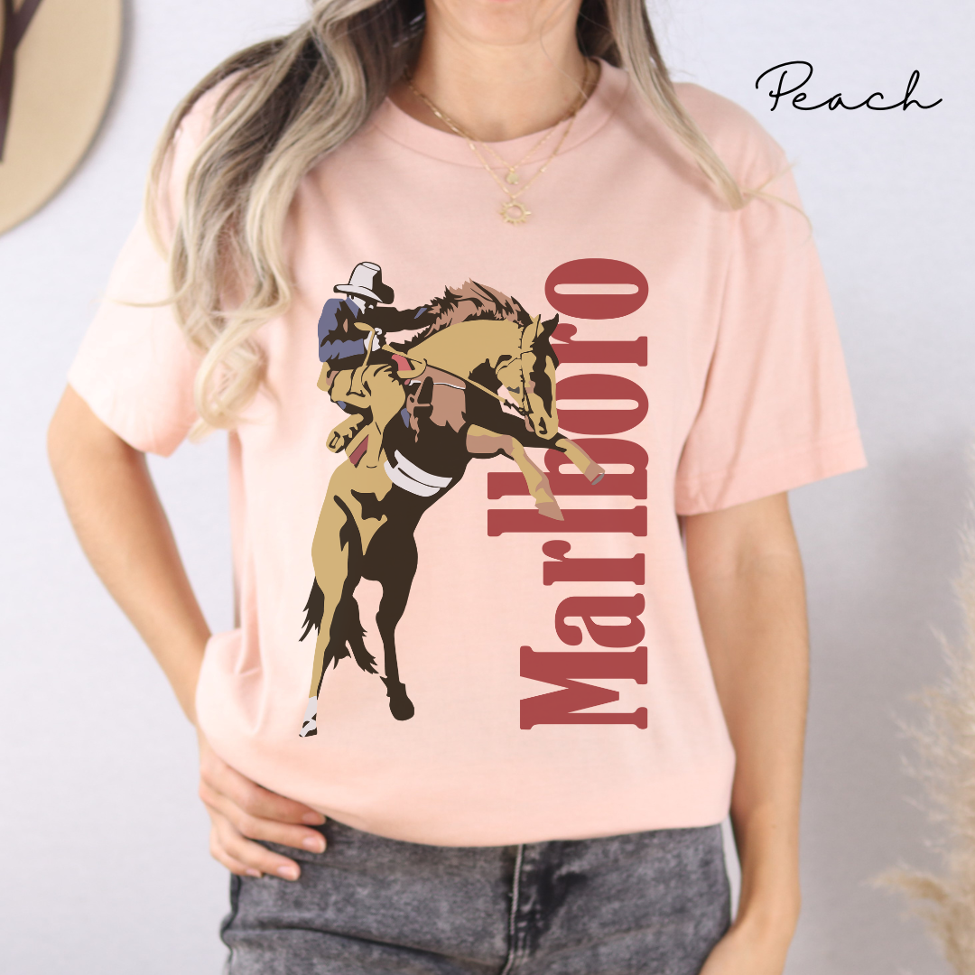 Vintage Cowboy Cigarettes, Malboro - Unisex Jersey Short Sleeve Tee