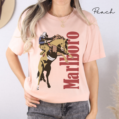 Vintage Cowboy Cigarettes, Malboro - Unisex Jersey Short Sleeve Tee