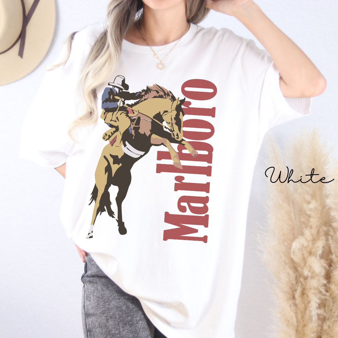 Vintage Cowboy Cigarettes, Malboro - Unisex Jersey Short Sleeve Tee