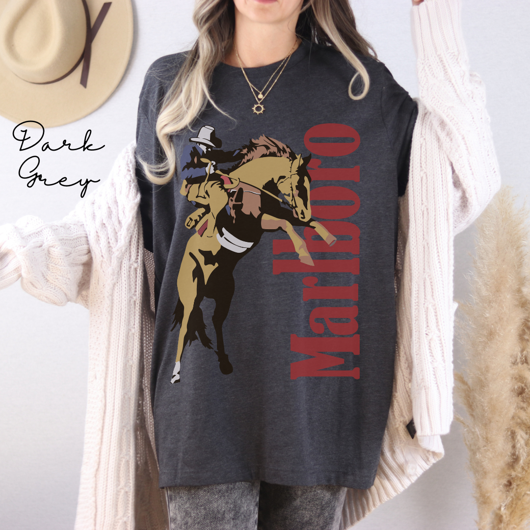 Vintage Cowboy Cigarettes, Malboro - Unisex Jersey Short Sleeve Tee