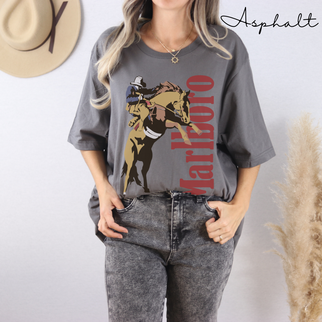 Vintage Cowboy Cigarettes, Malboro - Unisex Jersey Short Sleeve Tee