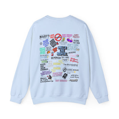 RHOSLC Mash-Up! Iconic Real Housewives of SLC Quotes Crewneck Sweatshirt