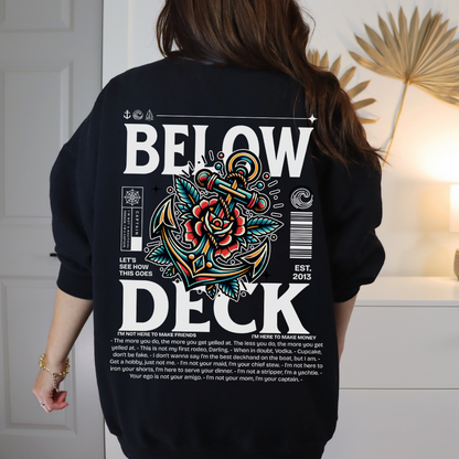 Below Deck Neo Traditional Tattoo Crewneck Sweatshirt