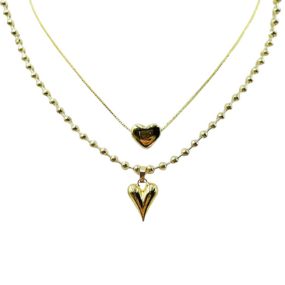 18K Gold Filled & Gold Plated Handmade Heart Pendant Necklaces - Layering Necklaces, Minimalist, Daily Wear Necklace, Semi Fine Jewelry