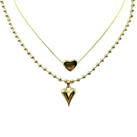 18K Gold Filled & Gold Plated Handmade Heart Pendant Necklaces - Layering Necklaces, Minimalist, Daily Wear Necklace, Semi Fine Jewelry