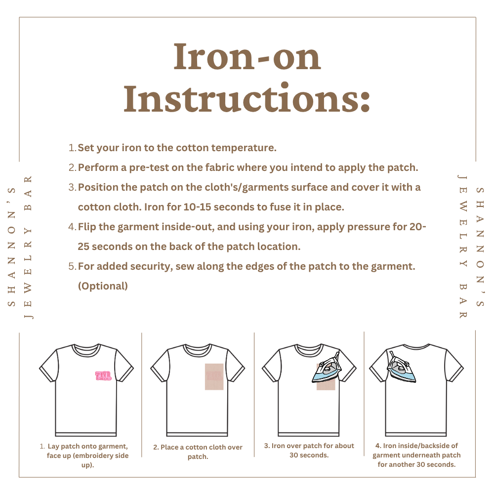 HANDMADE PATCHES - Iron On Patches, Trucker Hat Patch, Western Patch, Trendy Patch, Belt Bag Patch, Patch Bundles, Embroidered Patches