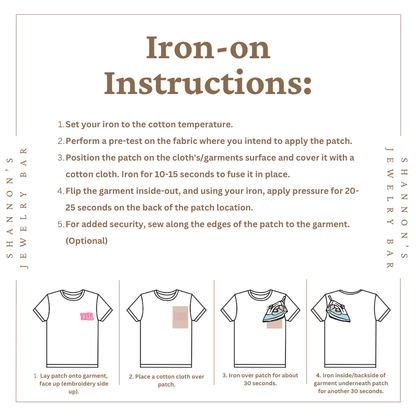 HANDMADE PATCHES - Iron On Patches, Trucker Hat Patch, Western Patch, Trendy Patch, Belt Bag Patch, Patch Bundles, Embroidered Patches