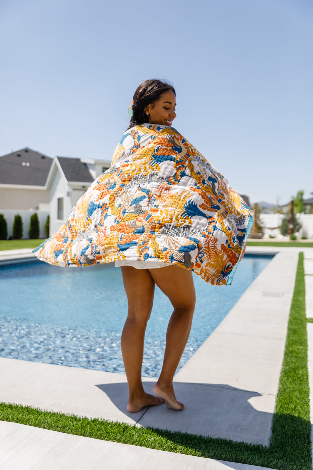 Luxury Beach Towel in Bird Of Paradise - Shannon’s Jewelry Bar