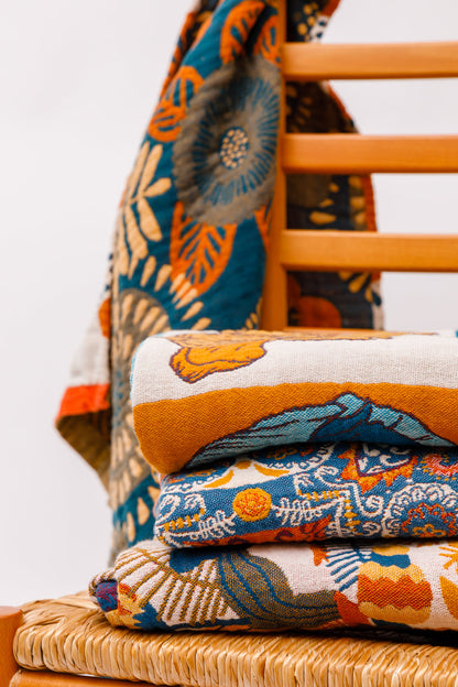 Luxury Beach Towel in Block Floral - Shannon’s Jewelry Bar