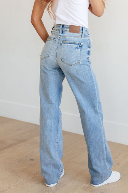 Mildred High Rise V Front Waistband Straight Jeans - Shannon’s Jewelry Bar