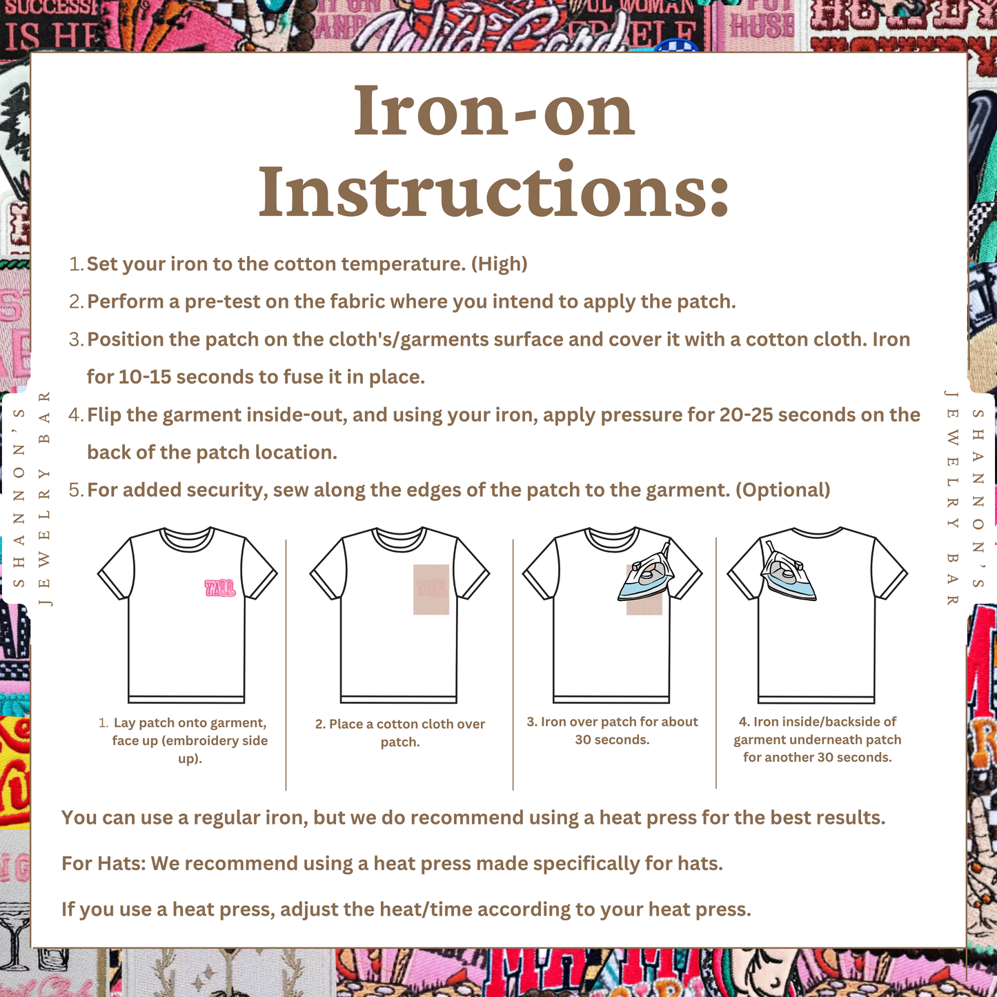 Cowboys & Tequila Embroidered Patch | Western Party Iron-On