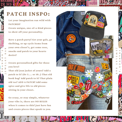 Cowboys & Tequila Embroidered Patch | Western Party Iron-On