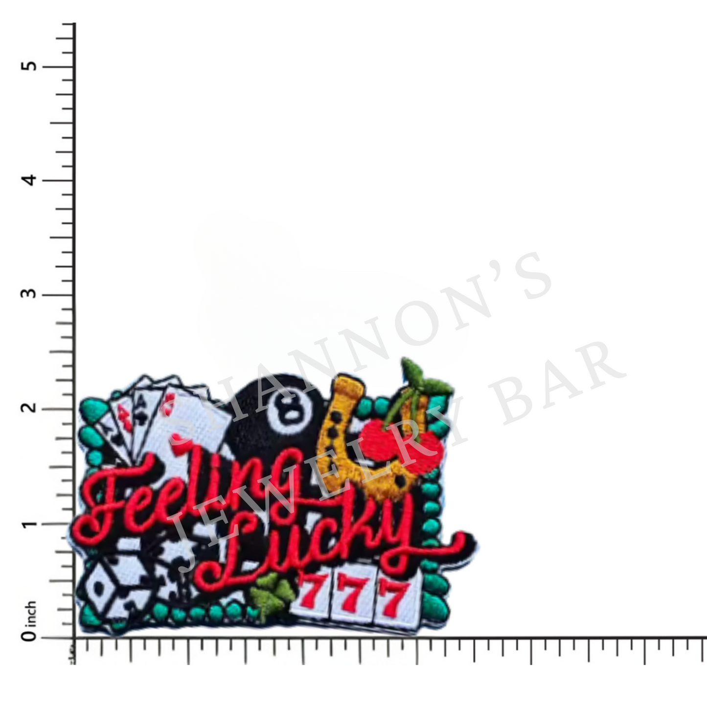 Feelin’ Lucky Gambling Patch - Embroidered Iron-on Patch