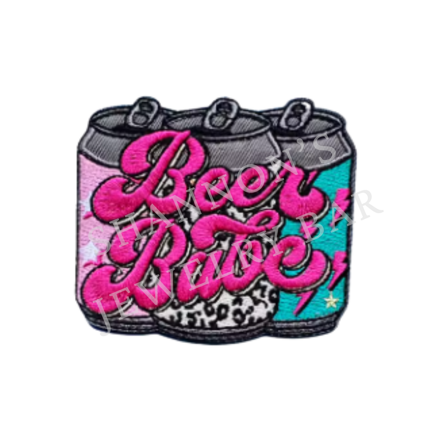 Beer Babe Embroidered Patch | Retro Can Design | Fun Trucker Hat Patch