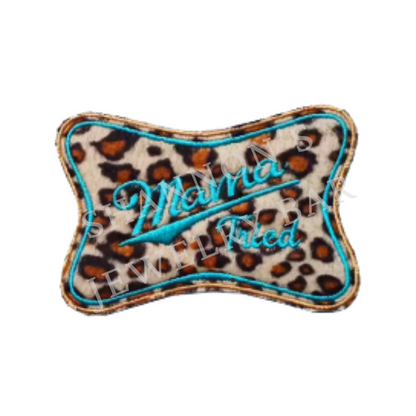 Mama Tried Embroidered Patch | Leopard Print Western Patch
