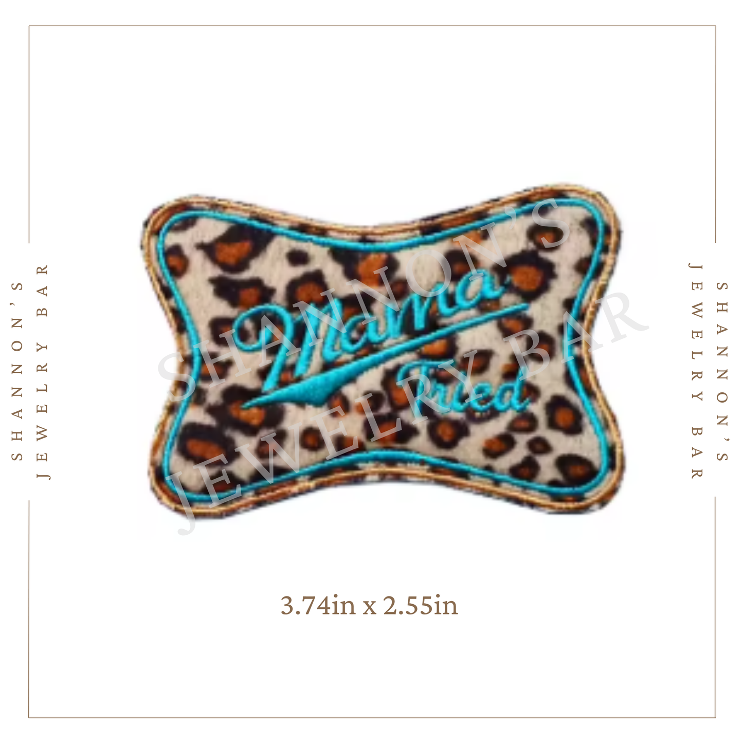 Mama Tried Embroidered Patch | Leopard Print Western Patch
