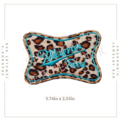 Mama Tried Embroidered Patch | Leopard Print Western Patch