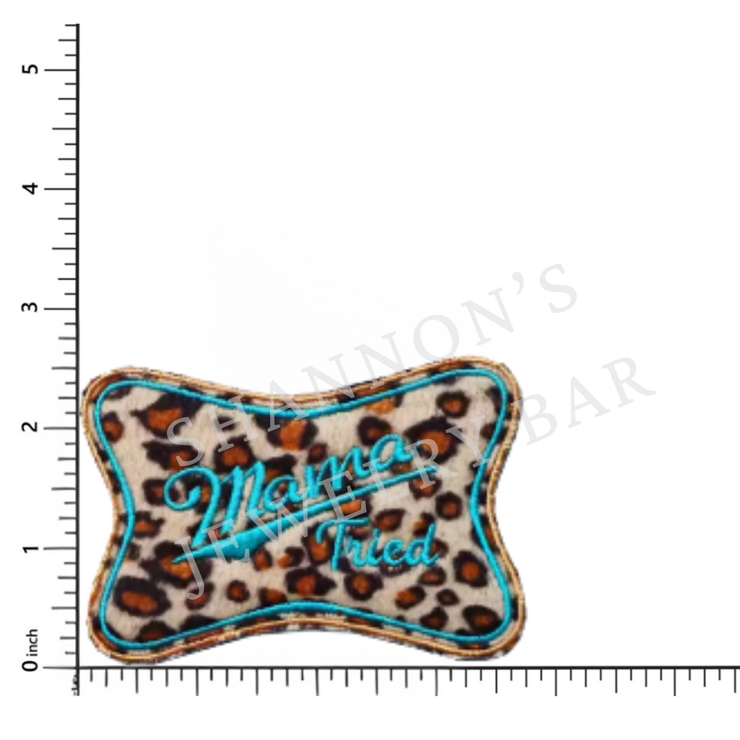 Mama Tried Embroidered Patch | Leopard Print Western Patch